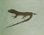 lucertolone verde, (2006) cm 55x45